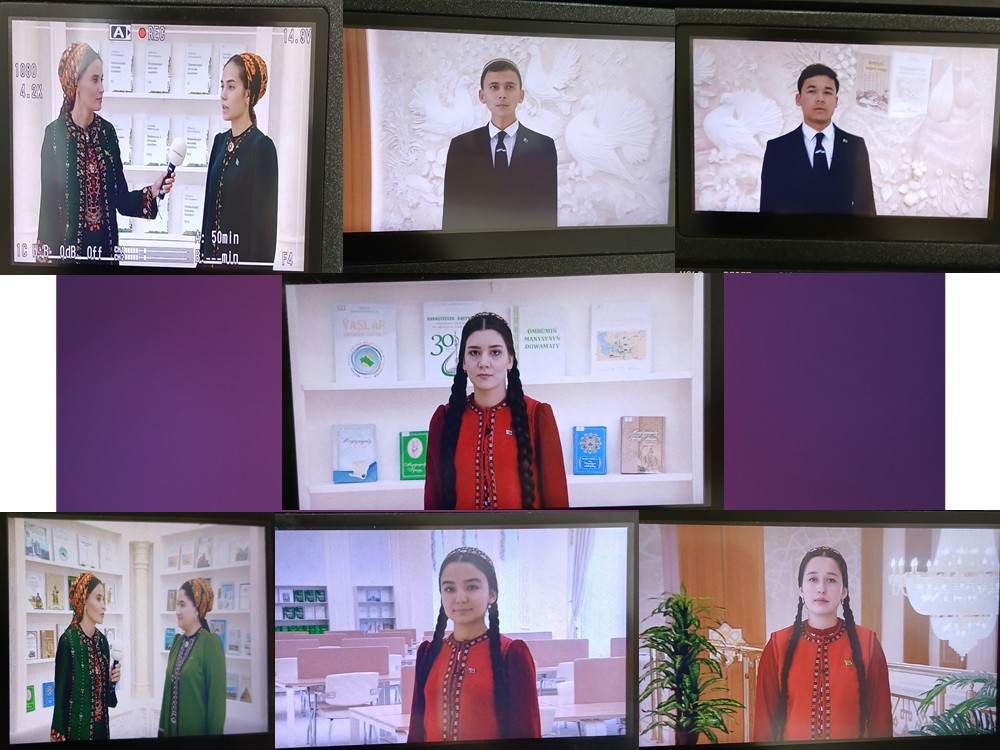 Döwletmämmet Azady adyndaky Arkadag şäher kitaphanasynda gürrüňdeşlik