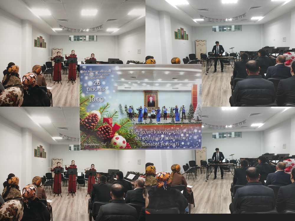 Uflenip we kakylyp çalynýan saz gurallary bölüminiň hasabat konserti